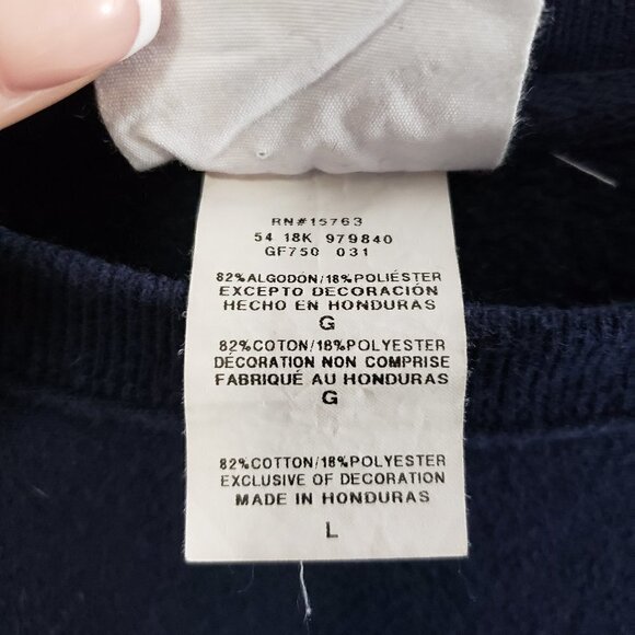 Vintage Champion Sweatshirt Navy Logo L - Picture 7 of 9